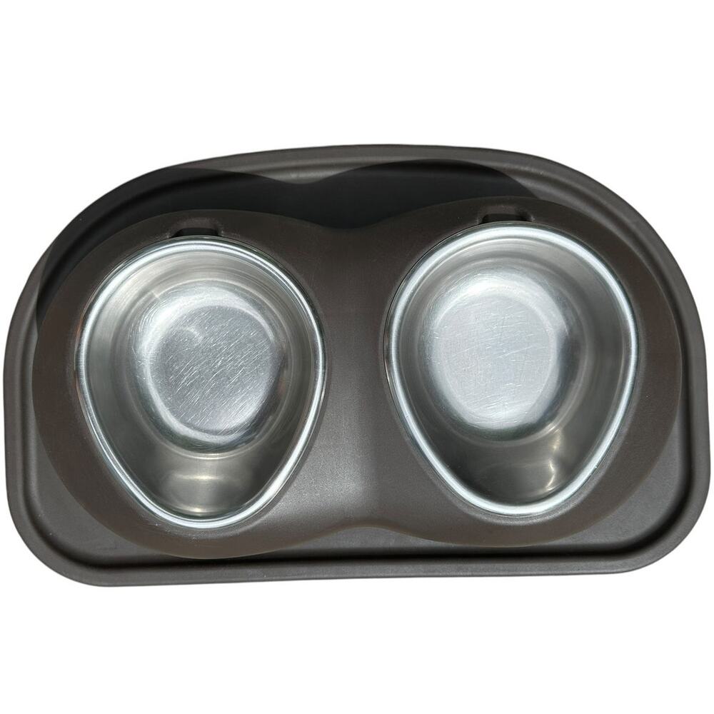PetComfort by WeatherTech Elevated Double Dog Bowl‎ Feeding Station w/ 2 Bowls
